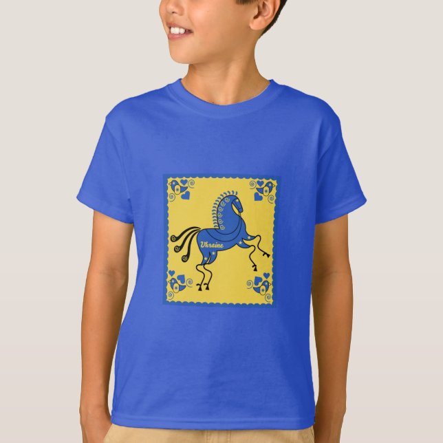 Camiseta Arte popular tradicional da Ucrânia (Frente)
