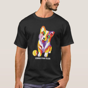 Camiseta Arte Premium de Cachorro Corgi Fofinho e Divertido