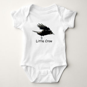 Camiseta Arte preta de voo do CORVO para o bebê