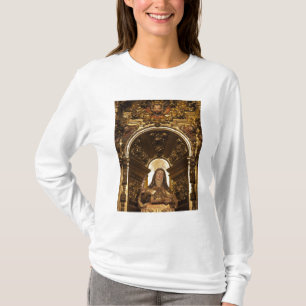 Camiseta Arte religiosa representando Papais noeis Teresa