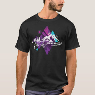 Camiseta Arte Retro Boho Diamond Peak Adventure Ski