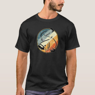 Camiseta Arte Retro de Pesca de Bagre de Canal Pescaria de