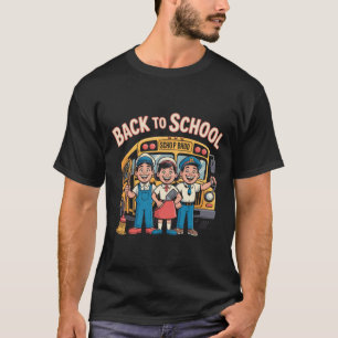 Camiseta Arte Retro de Volta às Aulas – Tributo aos Heróis