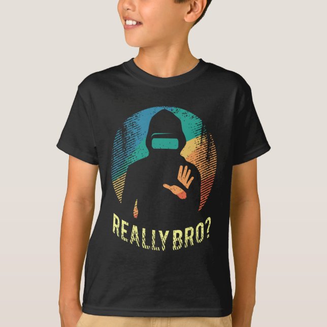 Camiseta Arte Retro Distorcida Gráfica de Realidade Virtual (Frente)