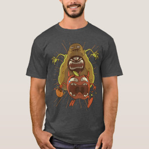 Camiseta Arte Retro Legal e divertida do Monstro do Avocado