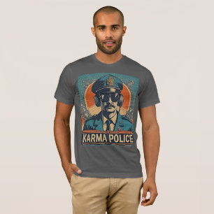 Camiseta Arte Retro Vintage Polícia do Carma