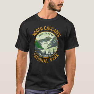Camiseta Arte Retroativa do Parque Nacional em Cascades do