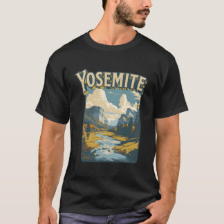 Camiseta Arte Retroativa Do Vale Do Yosemite, De 1980