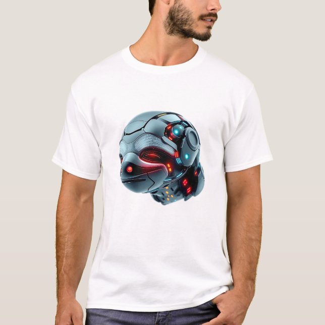 Camiseta Arte Robótica Com Rosto (Frente)
