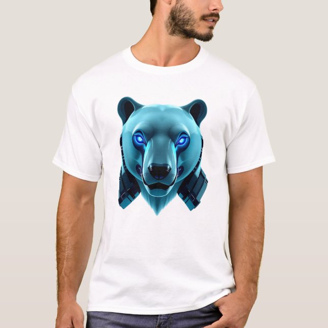 Camiseta Arte Robótica De Urso Polar (Frente)