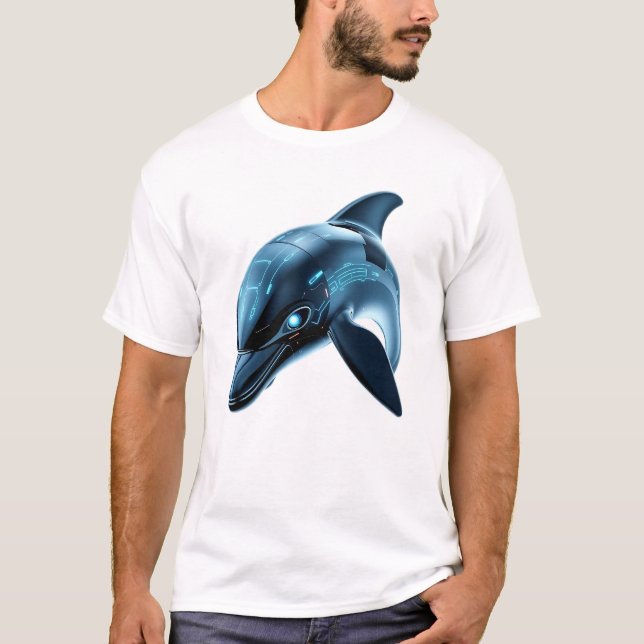 Camiseta Arte Robótica na Face do Golfinho (Frente)