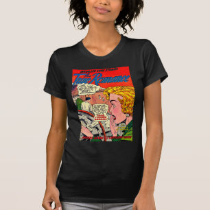 Camiseta Arte romance - arte cómica romântica do vintage