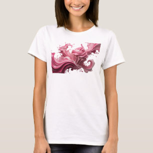 Camiseta Arte Rosa ABSTRATA Moda Impressão