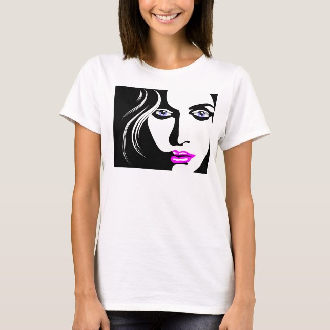 CAMISETA ARTE ROSTA EXÓTICA DA MULHER (Frente)