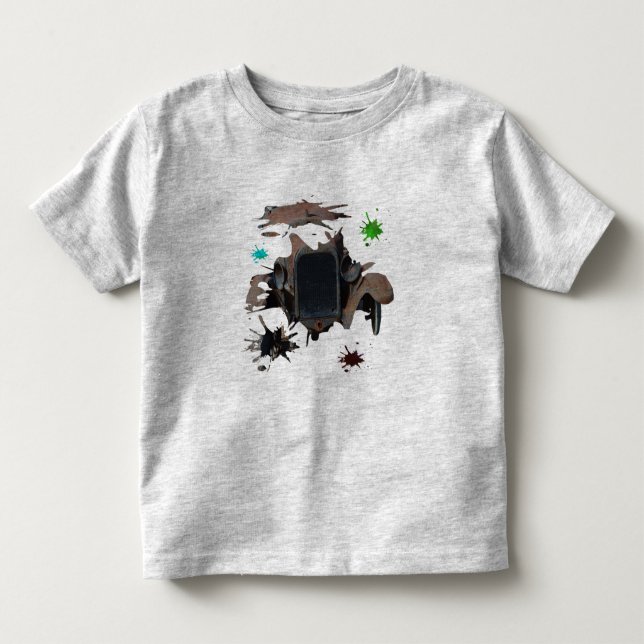 Camiseta Arte Rústica Carro vintage Grunge (Frente)