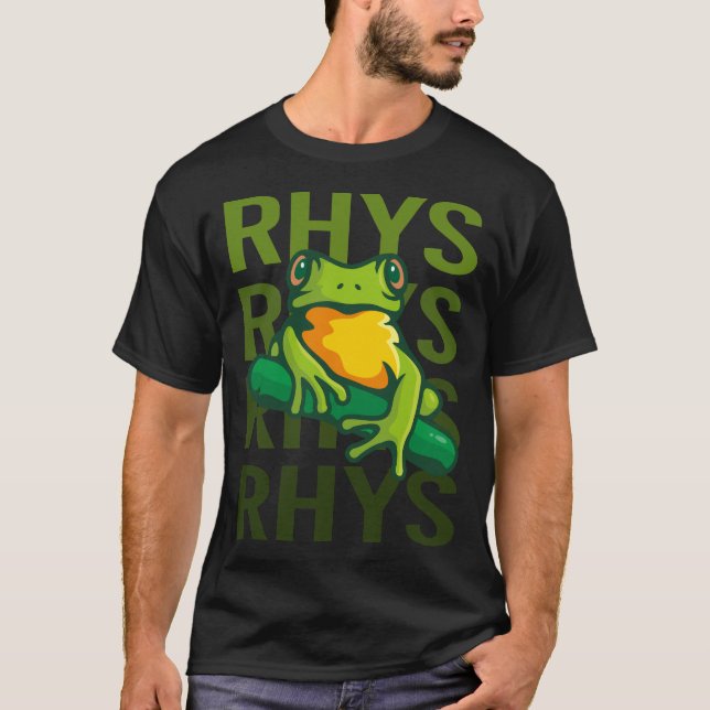 Camiseta Arte sapo - Nome Rhys (Frente)