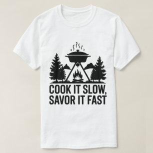 Camiseta Arte Selvagem das Montanhas do Pote de Campfire