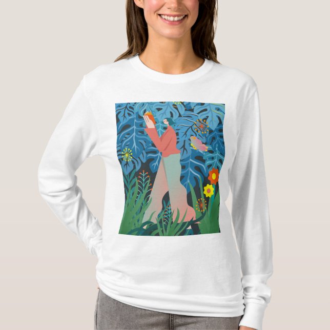 Camiseta Arte, Senhora do Livro. (Frente)
