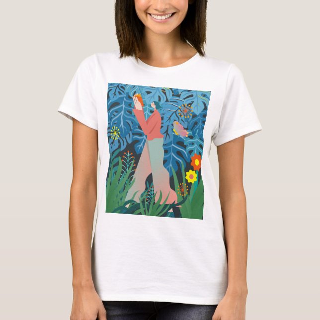 Camiseta Arte, Senhora do Livro. (Frente)