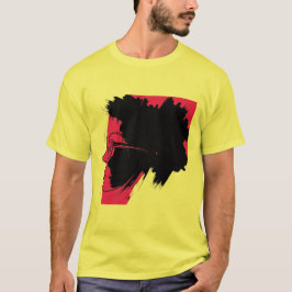 Camiseta Arte Silhueta Ampliante - Rosa e Preto