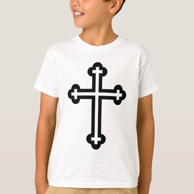 Camiseta Arte Simbolista Cristã Moderna Minimalista de Cruz (Frente)