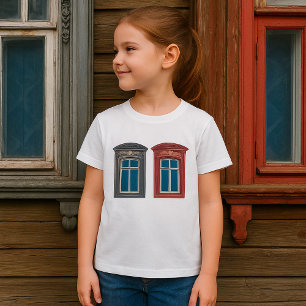 Camiseta Arte sobre a arquitetura do Ornamentado de janela 