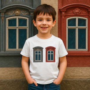 Camiseta Arte sobre a arquitetura do Ornamentado de janela 