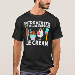 Camiseta Arte Sorvete legal Para Homens Mulheres Gelato Con