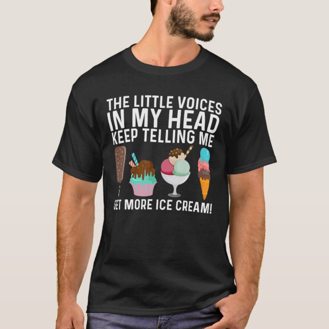 Camiseta Arte Sorvete legal Para Homens Mulheres Gelato Con (Frente)