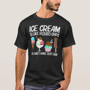 Camiseta Arte Sorvete legal Para Homens Mulheres Gelato Con