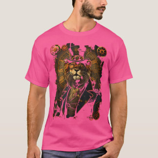 Camiseta Arte Steam Punk Lion Steampunk