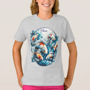 Camiseta Arte submarina de Peixe e Coral em tintas acrílica