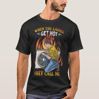 Camiseta Arte Técnica De Reparação HVAC Para Contratantes