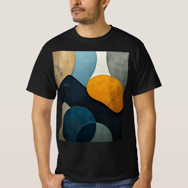 Camiseta Arte Texturizada com Formas Geométricas Abstratas  (Frente)