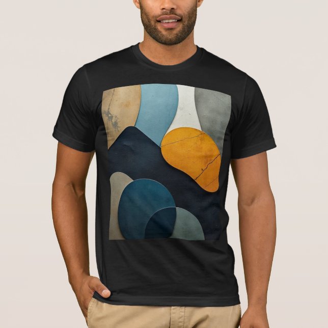 Camiseta Arte Texturizada com Formas Geométricas Abstratas  (Frente)