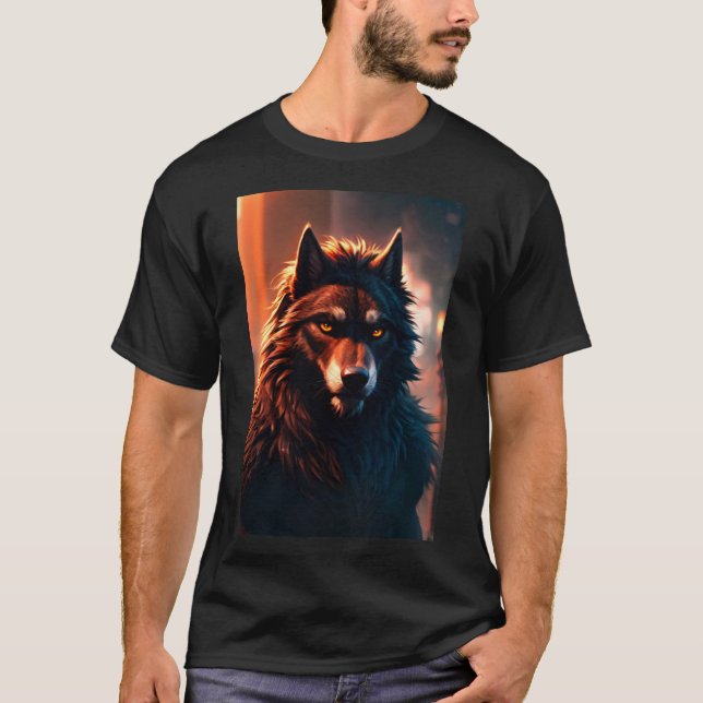 Camiseta Arte Therian Furry Furry legal Werewolf (Frente)
