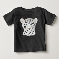 Arte Tigre Branco fofinho - Arte Fria