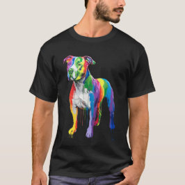 Camiseta Arte Touro-Arco-Íris - Sobremesão-Cão Artístico Vi