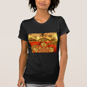 Camiseta Arte tradicional africana ouro