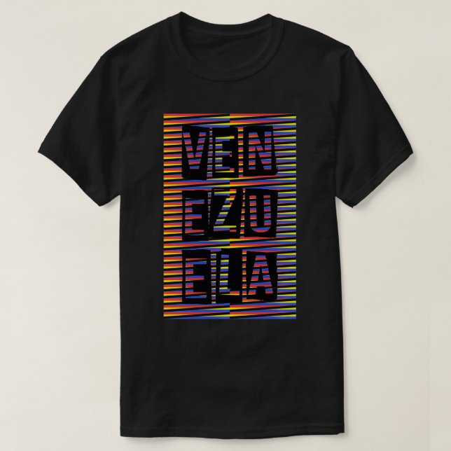 Camiseta Arte tradicional cromática da Venezuela (Frente do Design)