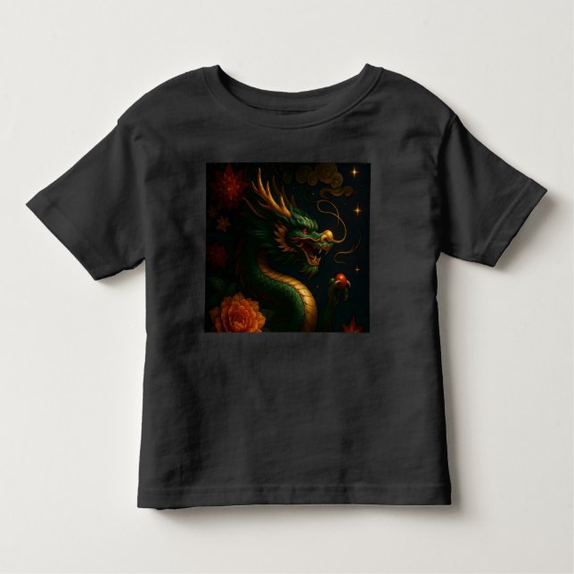 Camiseta Arte Tradicional de Dragões na China (Frente)