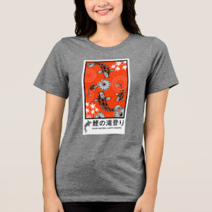 Camiseta Arte Tranquila de Carpas Koi Japonesas