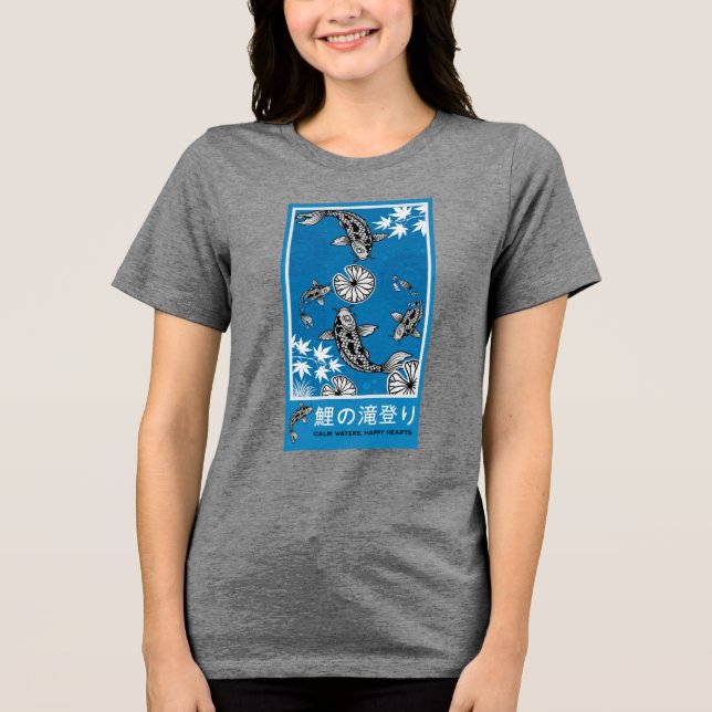 Camiseta Arte Tranquila de Carpo Japonês (Frente)