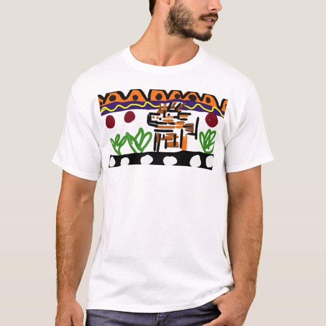 Camiseta Arte traseira de leão (Frente)