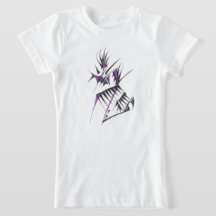 Camiseta Arte Tribal Abstrata Colorida Diagonal de Tatuagem