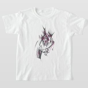 Camiseta Arte Tribal Abstrata Colorida Elétrica de Tatuagem