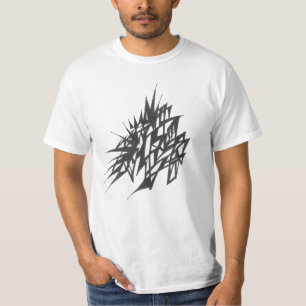 Camiseta Arte Tribal Abstrata Intrincada Preto e Branco