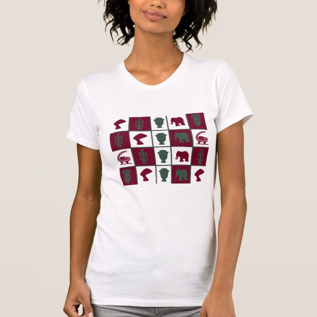 Camiseta Arte tribal abstrato africana (Frente)