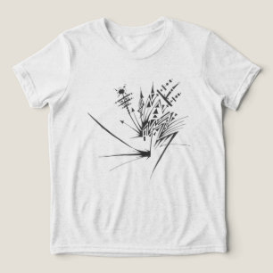 Camiseta Arte Tribal Abstrato Preto e Branco 100 Tatuagem
