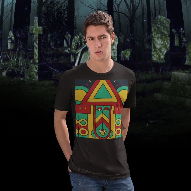 Camiseta Arte Tribal Aztec Tiki (Criador carregado)